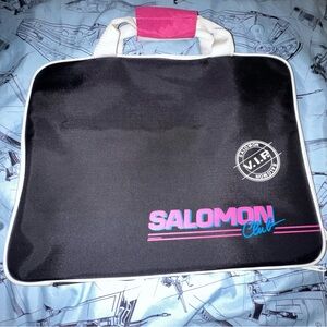 Salomon Club Black and Pink VIP Bag - Vintage 80s Amazing Condition - Ski Skate